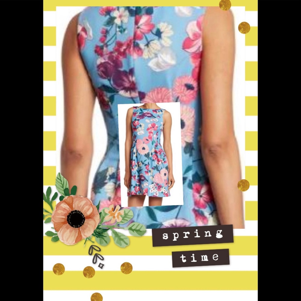 Vince Camuto Sleeveless Floral Dress